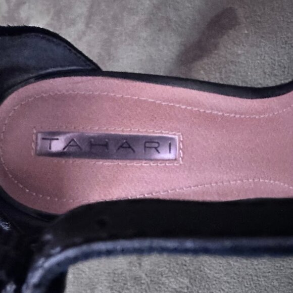 Tahari Black Suede Heels - Picture 6 of 7